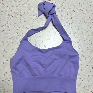 Halter neck long line sports bra M
